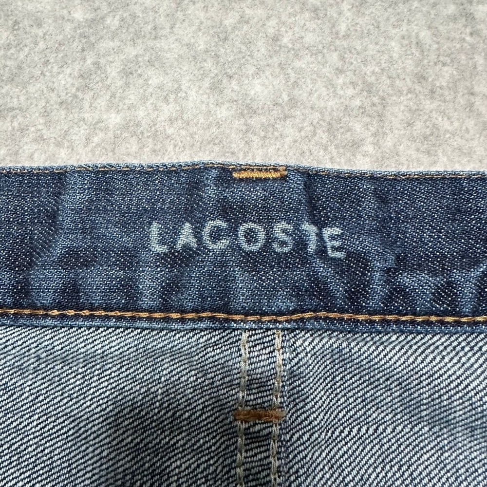 Lacoste Denim Dark Wash Straight Leg Jeans Mens US 33 - Picture 11 of 13